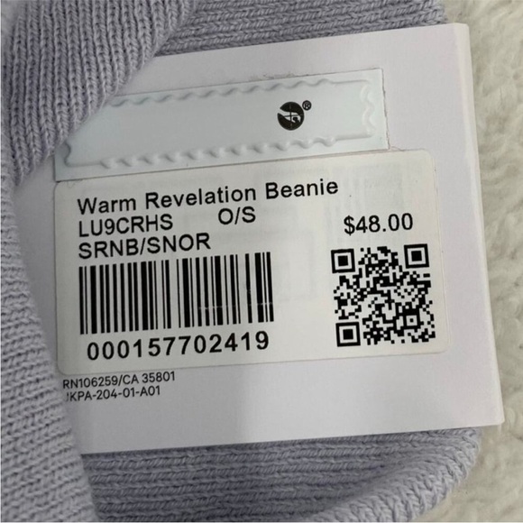 Lululemon Warm Revelation Beanie Hat Serene Blue/Sunburst Orange One Size Unisex main image 8